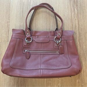 COACH Penelope Pebbled Leather Shoulder Bag Mauve